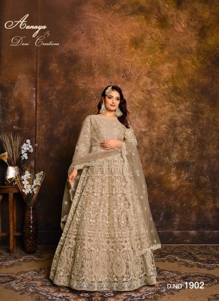 Mahendi Colour TWISHA AANAYA 119 Heavy Designer Wedding Wear Anarkali Salwar Suit Collection 1902